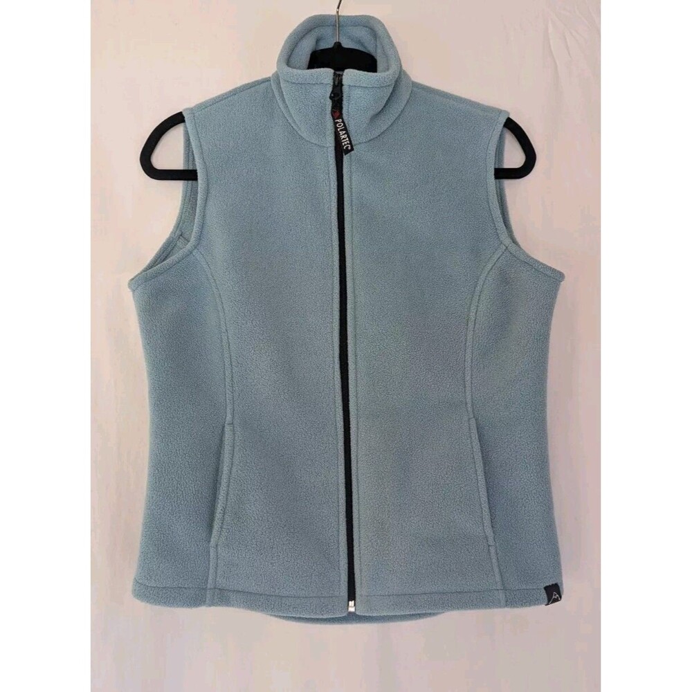 Avalanche Polartec Vest Women's M Fleece Green Pockets Blue